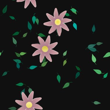 yaz çiçekleri arka plan, vektör illüstrasyonu