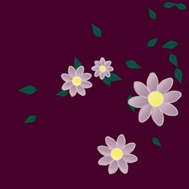 yaz çiçekleri arka plan, vektör illüstrasyonu