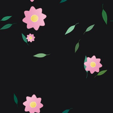 yaz çiçekleri arka plan, vektör illüstrasyonu