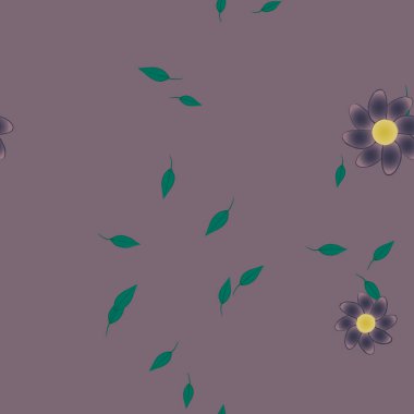 güzel botanik arka plan, çiçek vektör illüstrasyonu