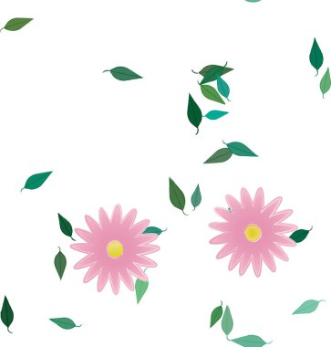 Renkli çiçek arkaplanı, çiçek vektör illüstrasyonu