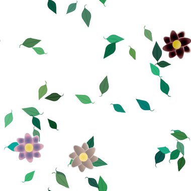 yaz çiçekleri arka plan, vektör illüstrasyonu