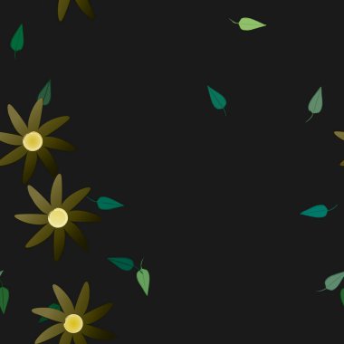 Çiçek yaprakları, çiçekler duvar kağıtları, vektör illüstrasyonları..