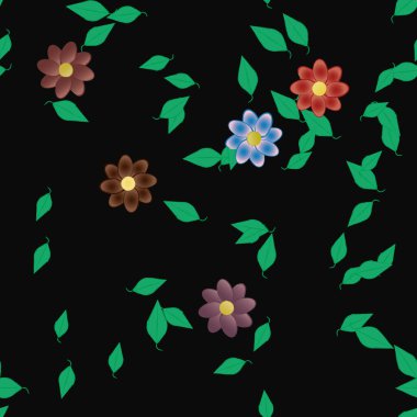 yaz çiçekleri arka plan, vektör illüstrasyonu