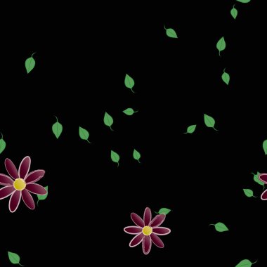 yaz çiçekleri arka plan, vektör illüstrasyonu