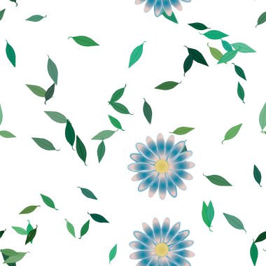 Çiçek yaprakları, çiçekler duvar kağıtları, vektör illüstrasyonları..