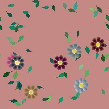 Çiçekler duvar kağıdı açar, vektör illüstrasyonu