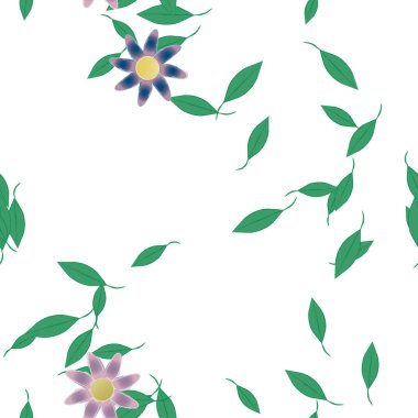 yaz çiçekleri arka plan, vektör illüstrasyonu