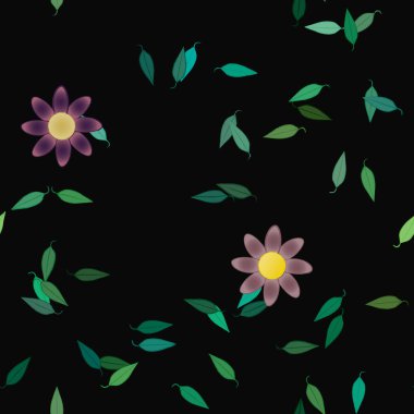 yaz çiçekleri arka plan, vektör illüstrasyonu