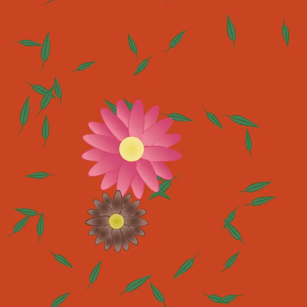 Botanische Blumen Muster Hintergrund Vektorillustration — Stockvektor