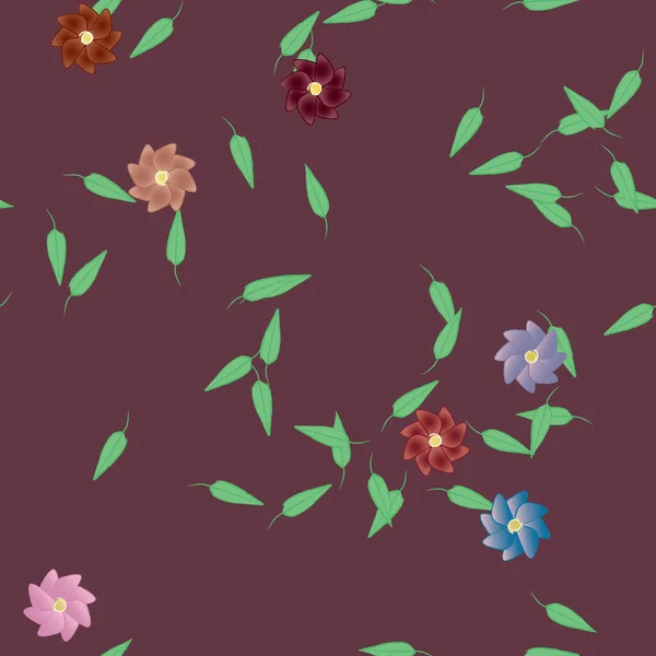 Fleurs Été Fond Illustration Vectorielle — Image vectorielle