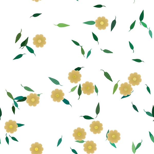 Resumo Fundo Padrão Flores Botânicas Ilustração Vetorial Floral — Vetor de Stock