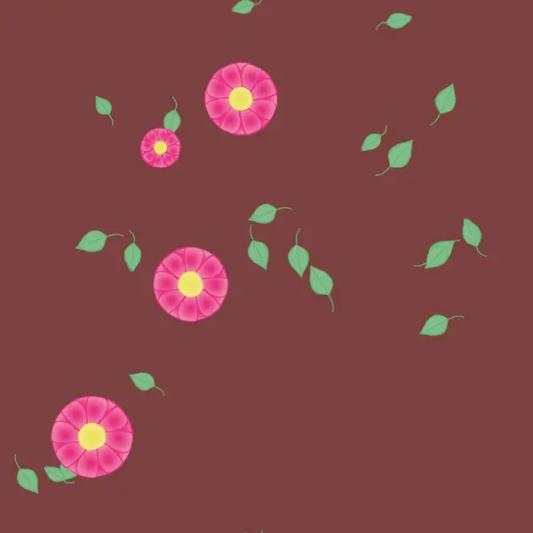 Bezszwowe Kwiaty Kwitną Tapety Wektor Ilustracja Piękne Tło Botaniczne — Wektor stockowy