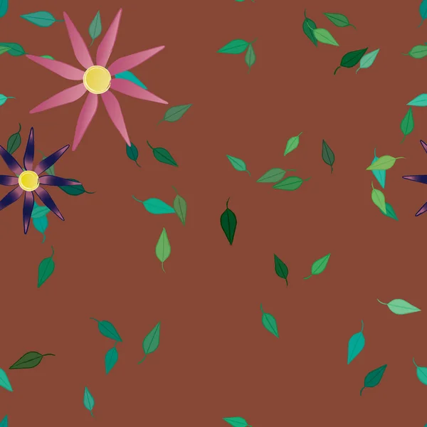 Fleurs Été Fond Illustration Vectorielle — Image vectorielle