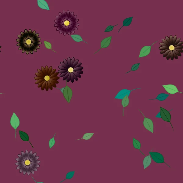 Fleurs Été Fond Illustration Vectorielle — Image vectorielle