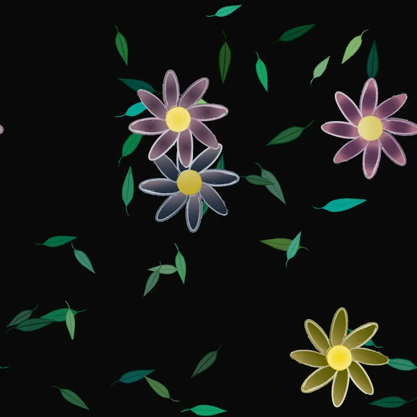 Flores Verão Fundo Ilustração Vetorial —  Vetores de Stock