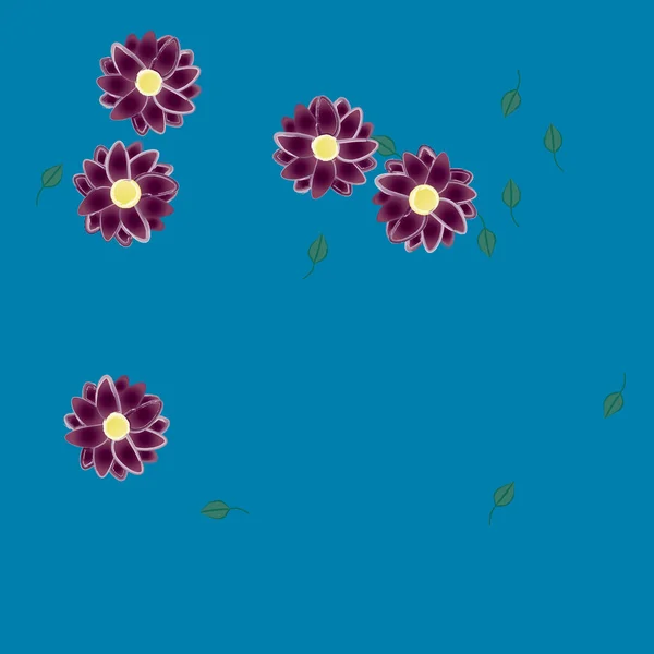 Fundo Floral Colorido Flores Ilustração Vetorial —  Vetores de Stock