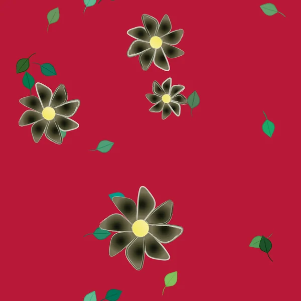 Fleurs Été Fond Illustration Vectorielle — Image vectorielle