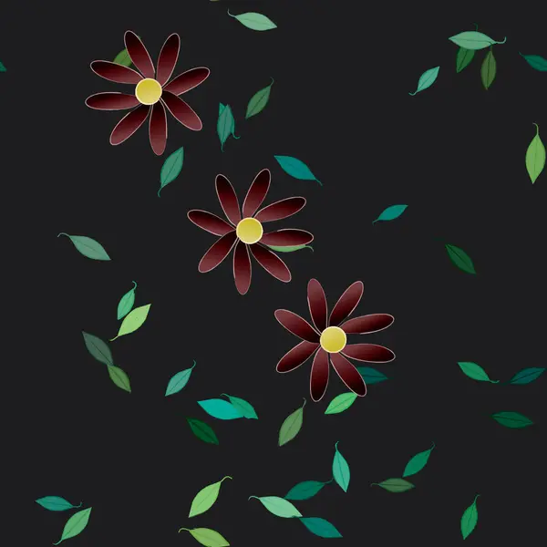 Blumen Blühen Tapete Vektorillustration — Stockvektor