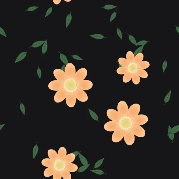 Flores Botánicas Patrón Fondo Vector Floral Ilustración — Vector de stock