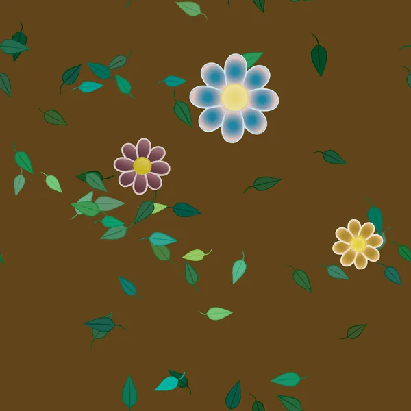 Lato Kwiaty Tło Wektor Ilustracja — Wektor stockowy