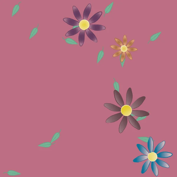 花の背景花の模様の背景ベクターイラスト — ストックベクタ