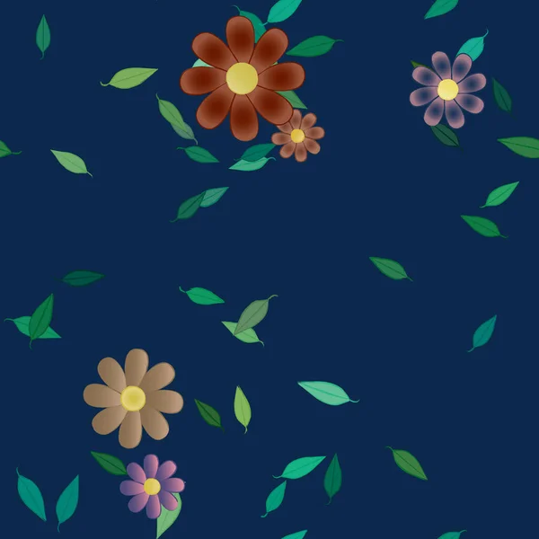 Fleurs Été Fond Illustration Vectorielle — Image vectorielle