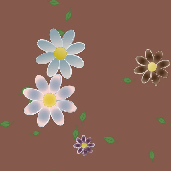 Sommar Blommor Bakgrund Vektor Illustration — Stock vektor