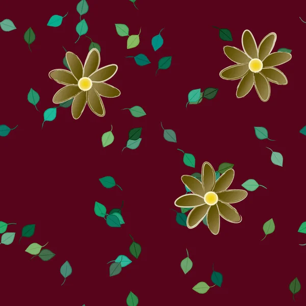 Fleurs Fond Floral Fleurs Fond Motif Illustration Vectorielle — Image vectorielle