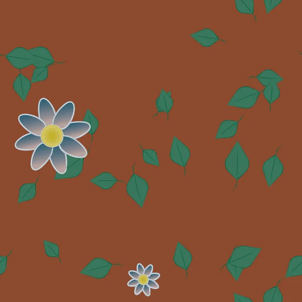 Flores Verano Fondo Vector Ilustración — Archivo Imágenes Vectoriales