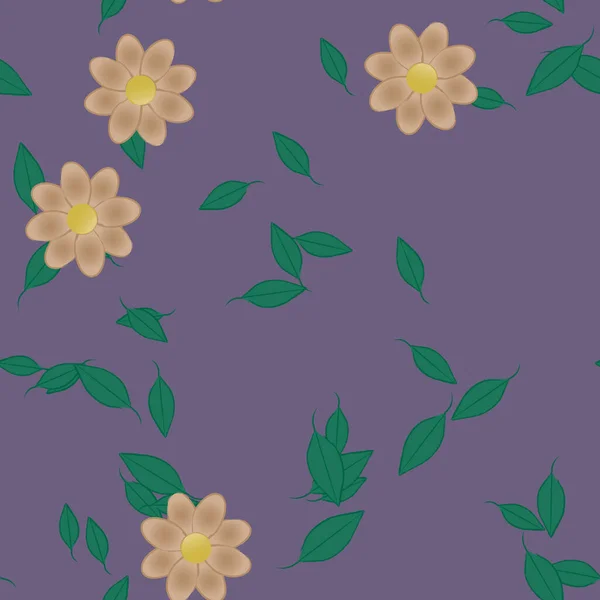 Flores Sin Costura Florecen Fondo Pantalla Vector Ilustración Hermoso Fondo — Archivo Imágenes Vectoriales