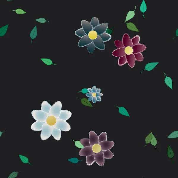 Квітковий Візерунок Фон Векторні Ілюстрації — стоковий вектор