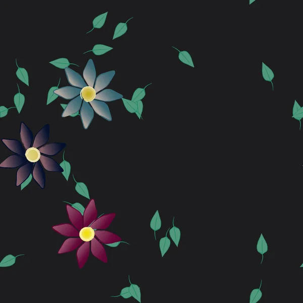 Бесшовный Цветочный Фон Фон Цветочным Узором Векторная Иллюстрация — стоковый вектор