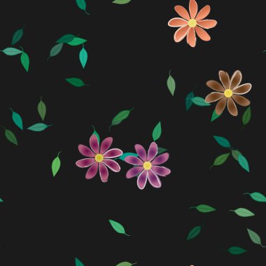 yaz çiçekleri arka plan, vektör illüstrasyonu