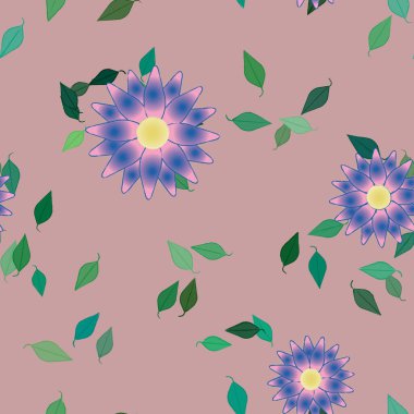 yaz çiçekleri arka plan, vektör illüstrasyonu