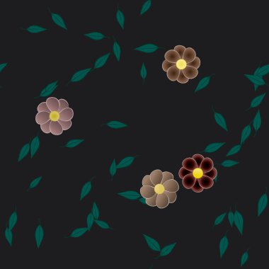 yaz çiçekleri arka plan, vektör illüstrasyonu