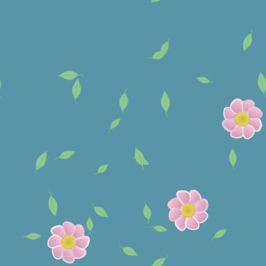 Çiçek süsü arka planı, çiçek vektör illüstrasyonu