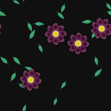 Renkli çiçek arkaplanı, çiçek vektör illüstrasyonu