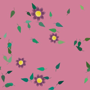 yaz çiçekleri arka plan, vektör illüstrasyonu