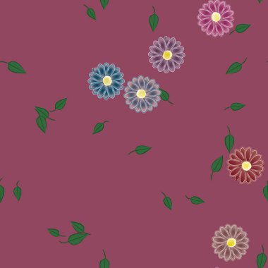 yaz çiçekleri arka plan, vektör illüstrasyonu