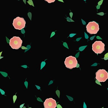 yaz çiçekleri arka plan, vektör illüstrasyonu