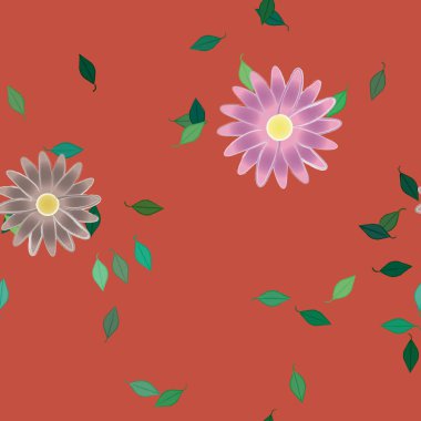 yaz çiçekleri arka plan, vektör illüstrasyonu