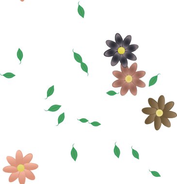 yaz çiçekleri arka plan, vektör illüstrasyonu