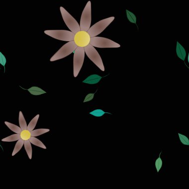 yaz çiçekleri arka plan, vektör illüstrasyonu