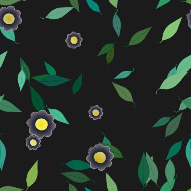 Çiçek desenli arkaplan, vektör illüstrasyonu