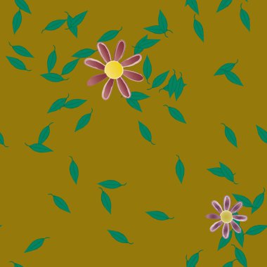 yaz çiçekleri arka plan, vektör illüstrasyonu