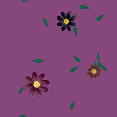 Çiçek desenli arkaplan, vektör illüstrasyonu