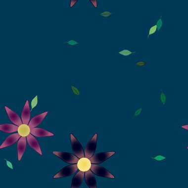 yaz çiçekleri arka plan, vektör illüstrasyonu