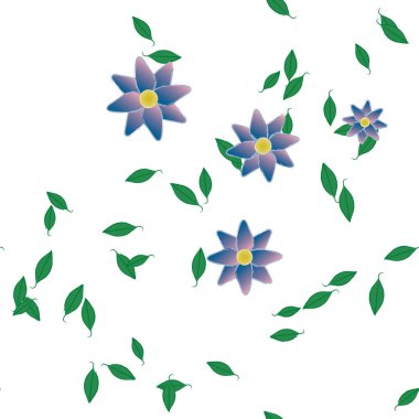 çiçek vektör illüstrasyonu, güzel botanik arkaplan