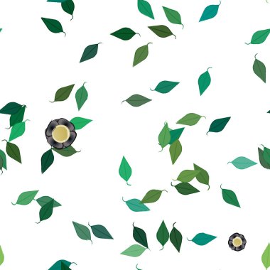 Çiçek yaprakları, çiçekler duvar kağıtları, vektör illüstrasyonları..